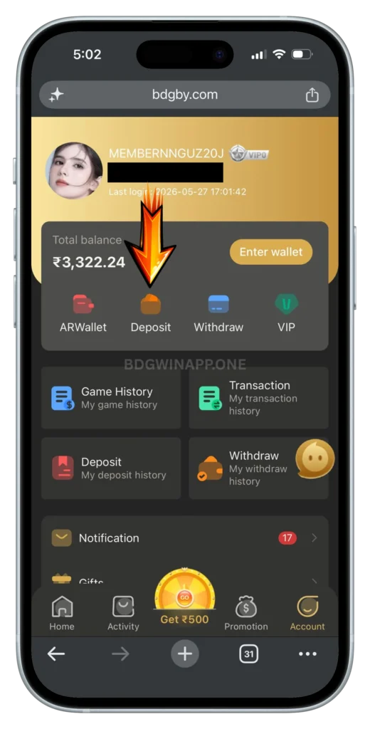 BDG-WIN-DEPOSIT